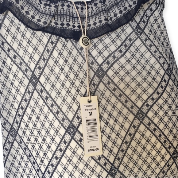 Max Studio Ruffle Maxi Summer Dress diamond print empire waist Sleeveless - Picture 6 of 7